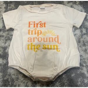 Unisex 1st Birthday Onesie "First Trip Around the Sun" 12-18 Months (NWT)